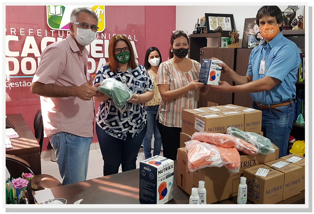 SJC doa mil máscaras de pano, 320 máscaras N95 e 120 frascos de álcool gel para Cachoeira Dourada